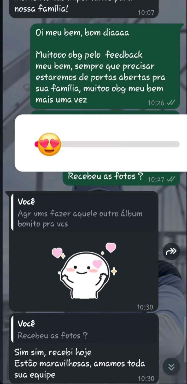 Depoimento de cliente da Rosa Buffet
